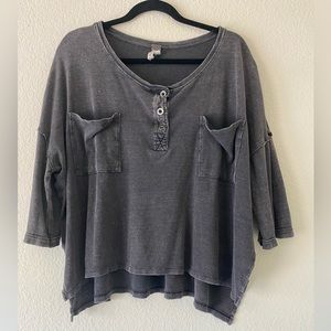 We The Free linen pocket henley, Sz M